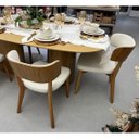 Ver imagem 3 de Cadeira de Madeira Joy Escandinava Estofada e Encosto Madeira Estofada