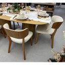 Ver imagem 3 de Cadeira de Madeira Joy Escandinava Estofada e Encosto Madeira Estofada