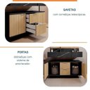 Ver imagem 7 de Conjunto para Banheiro Bancada em Porcelanato com Cuba Esculpida, Armário e Espelho Ripy 100cm