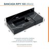 Conjunto para Banheiro Bancada em Porcelanato com Cuba Esculpida, Armário e Espelho Ripy 100cm - 8