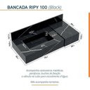 Ver mais imagens de Conjunto para Banheiro Bancada em Porcelanato com Cuba Esculpida, Armário e Espelho Ripy 100cm
