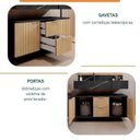 Ver imagem 7 de Conjunto para Banheiro Bancada em Porcelanato com Cuba Esculpida, Armário e Espelho Ripy 100cm Yesca