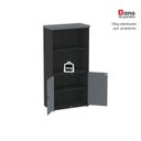 Ver imagem 7 de Armário Misto para Escritório 2 Portas com Prateleiras Linha PE40 AM1600PE40 Branco/Preto/Grafito