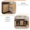 Ver imagem 7 de Conjunto para Banheiro Bancada em Porcelanato com Cuba Esculpida, Armário e Espelho Ripy 100cm