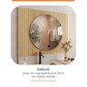 Conjunto para Banheiro Bancada em Porcelanato com Cuba Esculpida, Armário e Espelho Ripy 100cm - 3