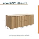 Ver imagem 6 de Conjunto para Banheiro Bancada em Porcelanato com Cuba Esculpida, Armário e Espelho Ripy 100cm