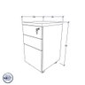 Mesa Escrivaninha Industrial 170cm com Gaveteiro e Pés Metal Cor:macadâmia com Branco - 3