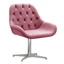 Ver imagem 2 de Poltrona Giratória de Metal Cadeira Decorativa Sala, Escritório, Recepção Lua Rosa