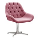 Ver imagem 2 de Poltrona Giratória de Metal Cadeira Decorativa Sala, Escritório, Recepção Lua Rosa