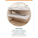 Ver imagem 7 de Conjunto para Banheiro Bancada em Porcelanato com Cuba Esculpida, Prateleira e Espelho Ripy 100cm