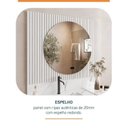 Ver imagem 3 de Conjunto para Banheiro Bancada em Porcelanato com Cuba Esculpida, Prateleira e Espelho Ripy 100cm Branco