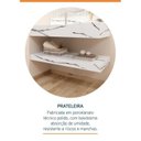 Ver imagem 7 de Conjunto para Banheiro Bancada em Porcelanato com Cuba Esculpida, Prateleira e Espelho Ripy 100cm Ye