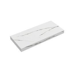 Conjunto para Banheiro Bancada em Porcelanato com Cuba Esculpida, Prateleira e Espelho Ripy 100cm - 11