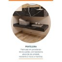 Ver imagem 7 de Conjunto para Banheiro Bancada em Porcelanato com Cuba Esculpida, Prateleira e Espelho Ripy 100cm