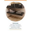 Ver imagem 7 de Conjunto para Banheiro Bancada em Porcelanato com Cuba Esculpida, Prateleira e Espelho Ripy 100cm Ye