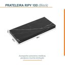 Ver imagem 5 de Conjunto para Banheiro Bancada em Porcelanato com Cuba Esculpida, Prateleira e Espelho Ripy 100cm Preto/Wood