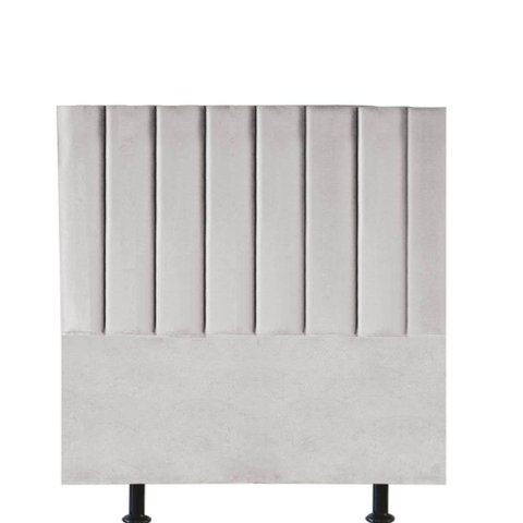 Cabeceira Estofada Carla 100cm Solteiro para Cama Colchão Box Quarto Suede Cinza Claro - Aurora