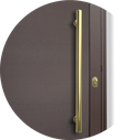 Ver imagem 4 de Porta Lambril c/Puxador e. Super Marrom Corten Dourado 100 Brimak