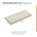 Ver imagem 5 de Conjunto para Banheiro Bancada em Porcelanato com Cuba Esculpida, Prateleira e Espelho Ripy 100cm Amarelo/Wood/Travertino