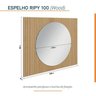Conjunto para Banheiro Bancada em Porcelanato com Cuba Esculpida, Prateleira e Espelho Ripy 100cm - 3