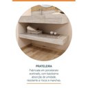 Ver mais imagens de Conjunto para Banheiro Bancada em Porcelanato com Cuba Esculpida, Prateleira e Espelho Ripy 100cm Ye