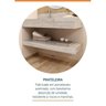Conjunto para Banheiro Bancada em Porcelanato com Cuba Esculpida, Prateleira e Espelho Ripy 100cm - 7