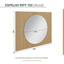 Ver imagem 3 de Conjunto para Banheiro Bancada em Porcelanato com Cuba Esculpida, Prateleira e Espelho Ripy 100cm Amarelo/Wood/Travertino