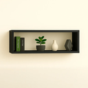 Ver imagem 1 de Nicho Retangular 100x30x20cm Mdf Decoração Escritório Quarto:preto