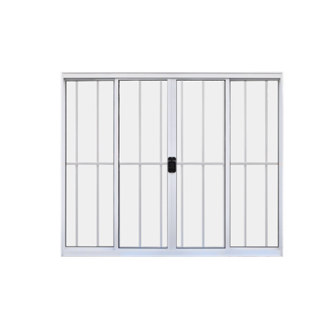 Janela de Correr 4 Folhas C/grade Alumínio Branco 1.00 X 1.20 Linha Modular - Hale