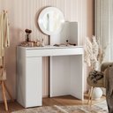 Ver imagem 2 de Penteadeira Camarim com Espelho e LED 1 Gaveta Asti A04 Branco - Lyam Decor