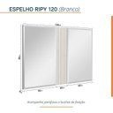 Ver imagem 4 de Conjunto para Banheiro Bancada em Porcelanato com Cuba Esculpida, Armário e Espelho Ripy 120cm Yesc