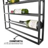 Adega Suspensa Estilo Industrial Preta para 12 Garrafas de Vinho - 3