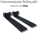 Ver imagem 5 de 3 Suportes de Prateleira 20cm Mão Francesa Estilo Moderno Aço Resistente Acabamento Invisível Preto
