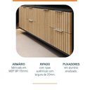 Ver imagem 6 de Conjunto para Banheiro Bancada em Porcelanato com Cuba Esculpida, Armário e Espelho Ripy 120cm