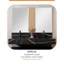 Ver imagem 4 de Conjunto para Banheiro Bancada em Porcelanato com Cuba Esculpida, Armário e Espelho Ripy 120cm Amarelo/Wood/Travertino