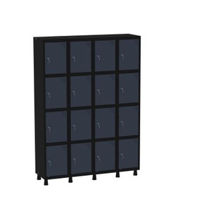 Armário Guarda Volume Locker Roupeiro 16 Portas Aço Grf 504/16