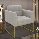 Ver imagem 2 de Poltrona Sala de Estar Industrial Dourado Elisa Bouclê D03 - D’Rossi 