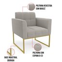 Ver imagem 3 de Poltrona Sala de Estar Industrial Dourado Elisa Bouclê D03 - D’Rossi 