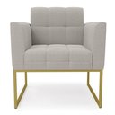 Ver imagem 5 de Poltrona Sala de Estar Industrial Dourado Elisa Bouclê D03 - D’Rossi 