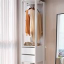 Ver imagem 2 de Guarda Roupa Closet 02 Gavetas 183x40cm Branco Proddy Branco