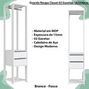 Ver imagem 4 de Guarda Roupa Closet 02 Gavetas 183x40cm Branco Proddy Branco