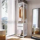 Ver imagem 5 de Guarda Roupa Closet 02 Gavetas 183x40cm Branco Proddy Branco