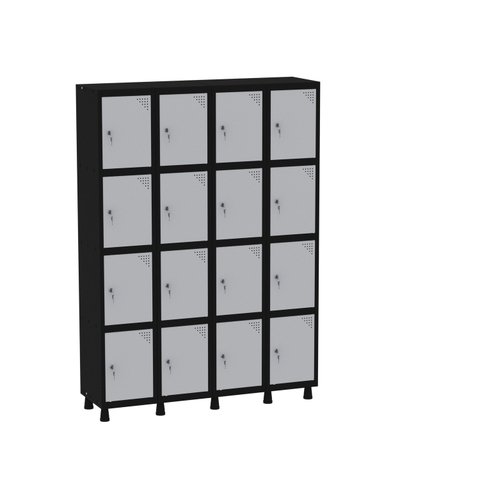Armário Guarda Volume Locker Roupeiro 16 Portas Aço Grf 504/16