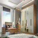 Ver imagem 5 de Guarda Roupa Rizon 6 Portas 6 Gavetas 1 Espelho Cor:Cumaru Fendi