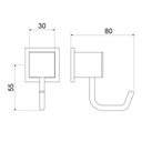Ver imagem 2 de Kit 3 Cabides para Banheiro 1 Gancho Home Meber Metais Cinza/Cromado