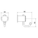 Ver imagem 2 de Kit 3 Cabides para Banheiro 1 Gancho Meber Metais Cinza/Cromado