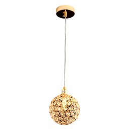 Pendente 12cm G9×1 Metal Dourado+cristal - 1