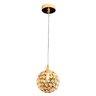 Pendente 12cm G9×1 Metal Dourado+cristal - 1