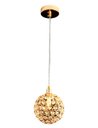 Ver imagem 1 de Pendente 12cm G9×1 Metal Dourado+cristal