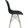 Kit com 6 Cadeira Charles Eames Eiffel Dkr Wood Preto Preto - 4
